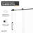 Madam Series 76 In. X 50-54 In. Frameless Sliding Shower Door In Matte Black With 3/8" (10Mm) Tempered Clear Glass-120203555