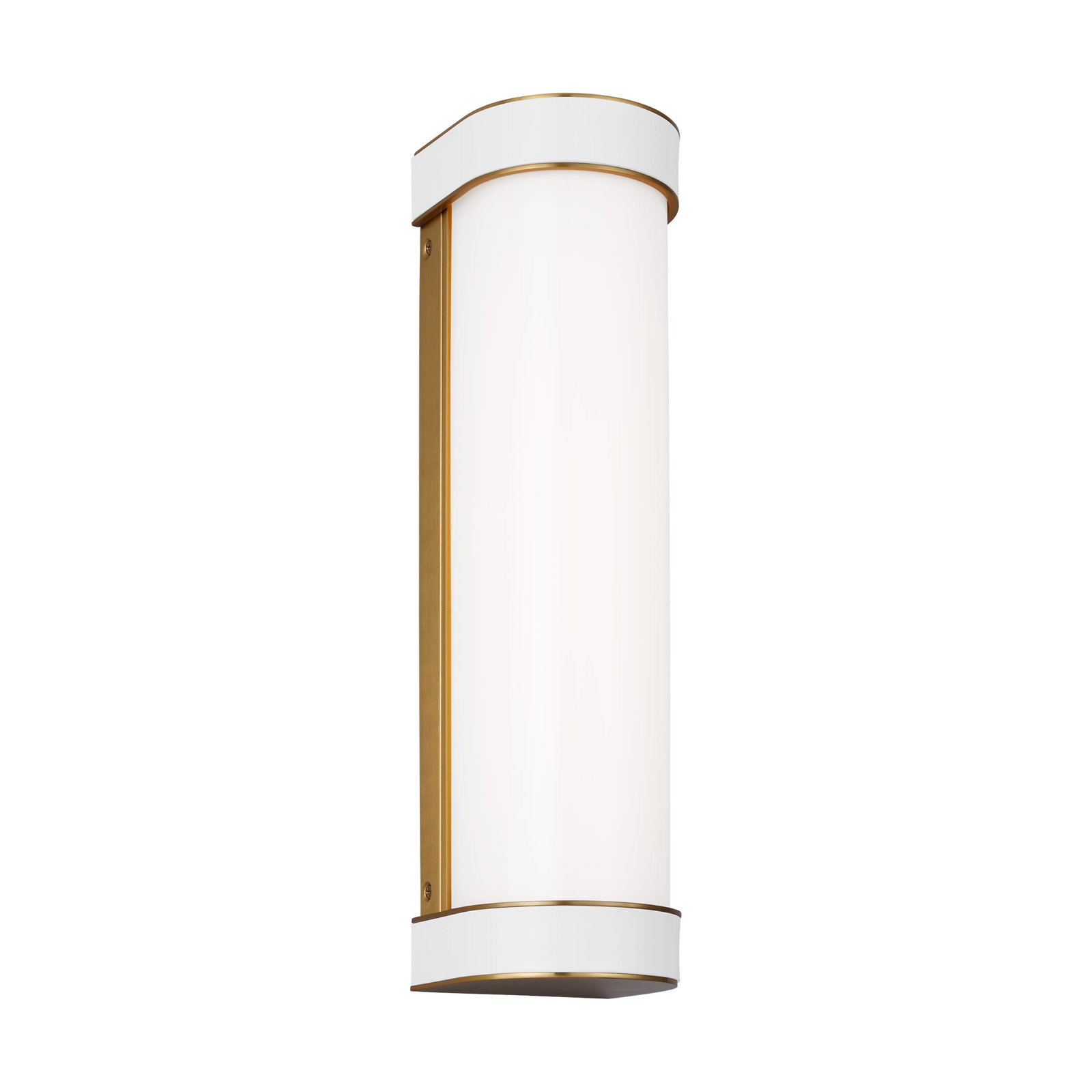 Moraine Single Alabaster Dimmable Vanity Light, Burnished Brass