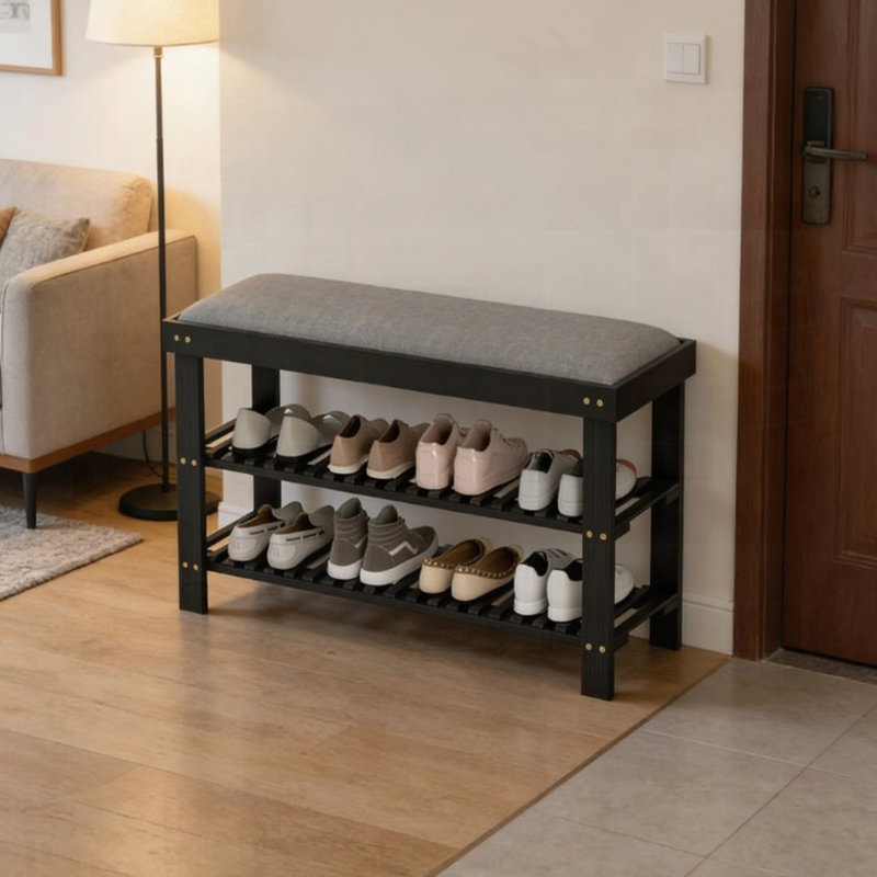 Banc de rangement pour hall d'entrée, H 19,3 po x l 35,4 po x P 11,4 po