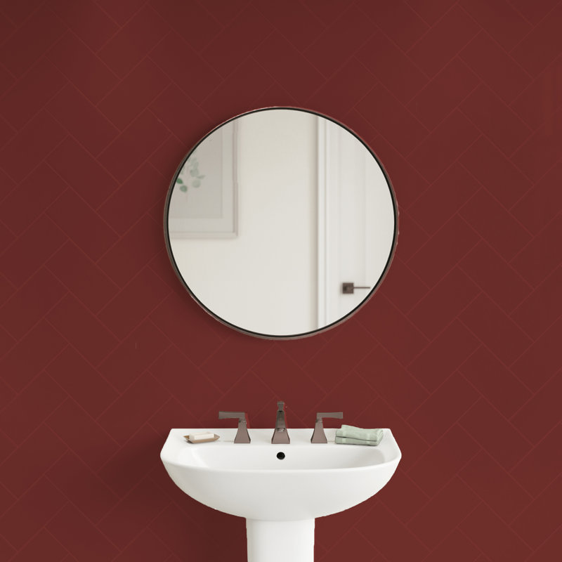 Curvaceous 3" x 6" Ceramic Wall Tile, Maroon