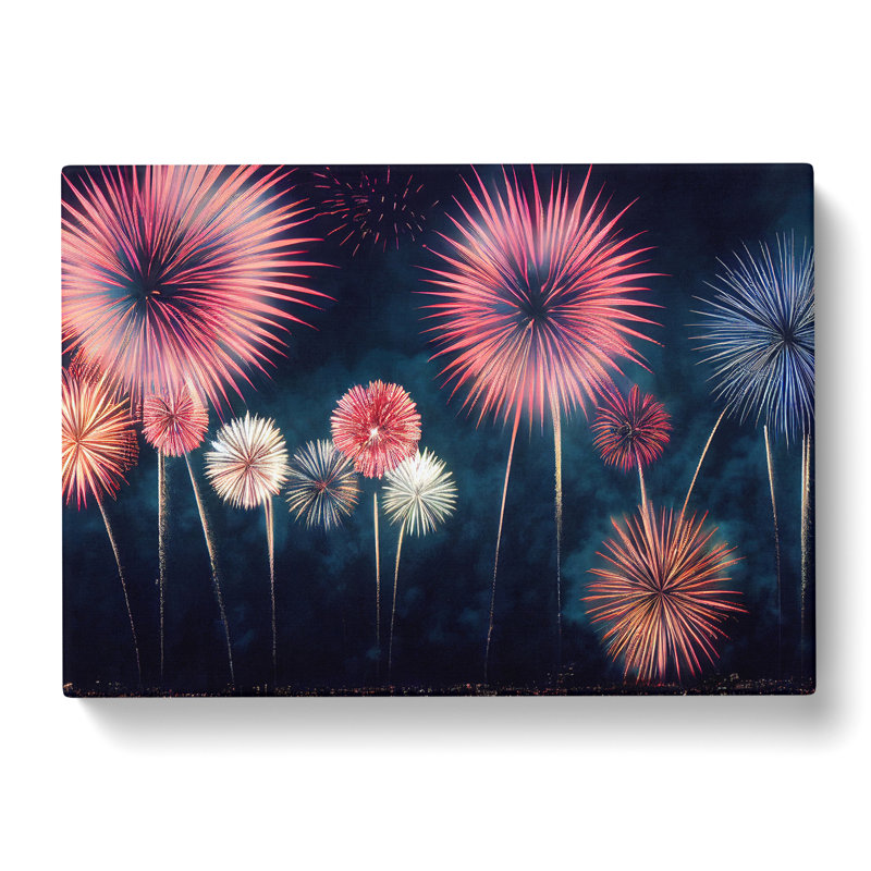 Popular Fireworks - Wrapped Canvas, 50cm H x 76cm W x 3cm D