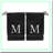 Elegant Monogrammed Hand Towels - Personalized Gift Set of 2, Extra Absorbent, Soft Terry Finish, White with Black Initial M Embroidery