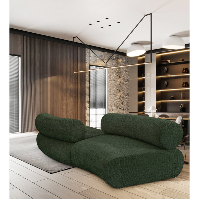 Bale 108" Upholstered Sofa, Green Chenille Fabric