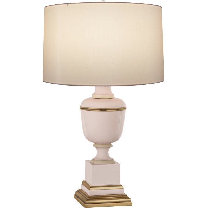 Annika Metal Table Lamp, 24'' H x 13.5" W x 13.5" D, Blush, Spindrift Snowflake
