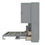 Lit escamotable double pleine grandeur avec placard, tiroirs et tablettes-2027865734