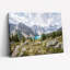 Ensemble de 1 tableau sur toile représentant un lac de montagne-129061511-129061510
