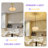 1 - Light Gold Kitchen Island Single Pendant Light With 11in Striped Amber Glass Shade-1347563813