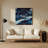 Nautical Star navigation patterns Gray Metal Wall Art