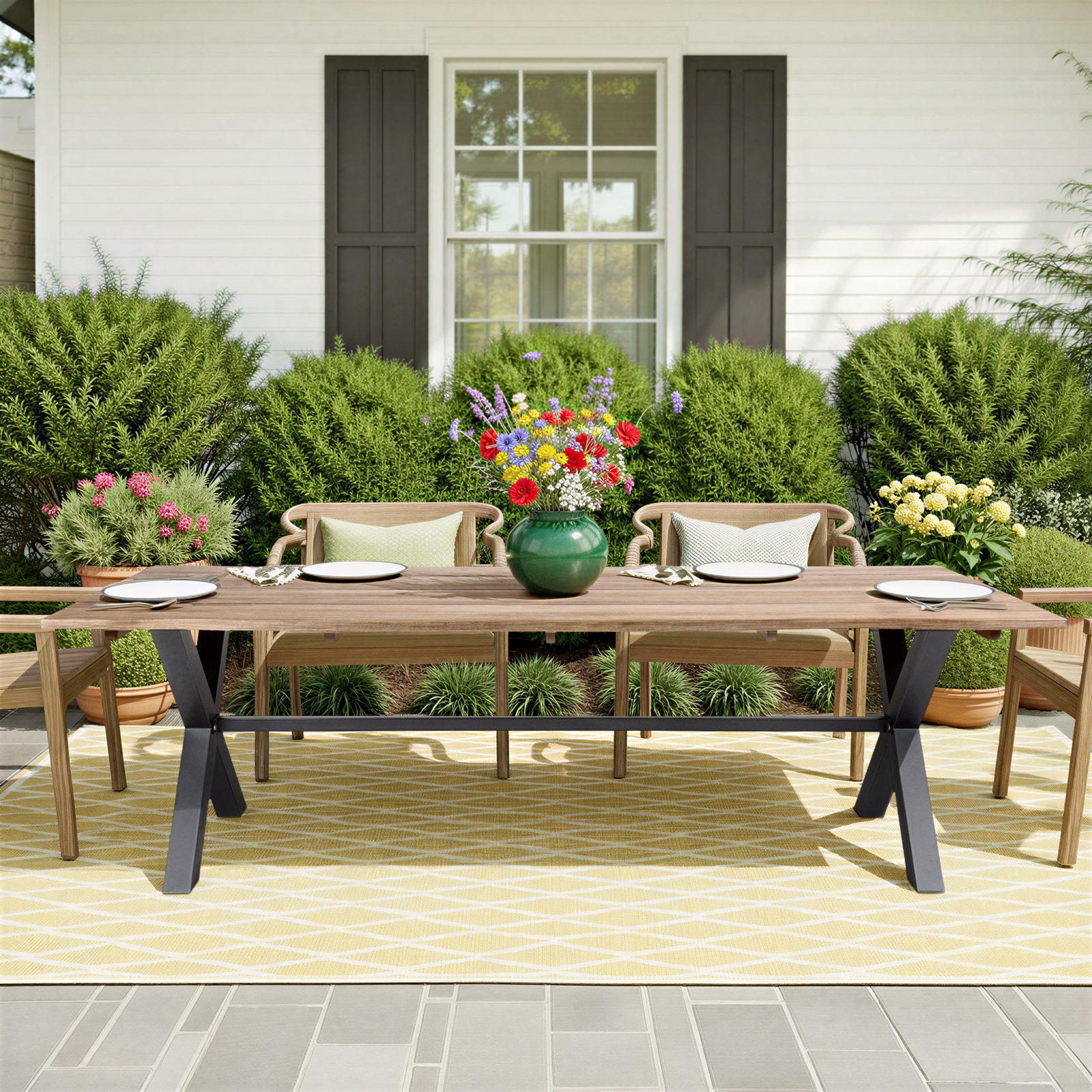 Naples 94.5'' Outdoor Dining Table