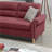Velvet Reversible Sectional Sofa In Paprika Red-1125524970
