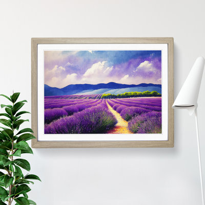 Lavender Field Watercolour Vol.2 - Single Picture Frame Print