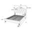 Lit brun en polyfibre double avec tête de lit ajustable pour chambre à coucher