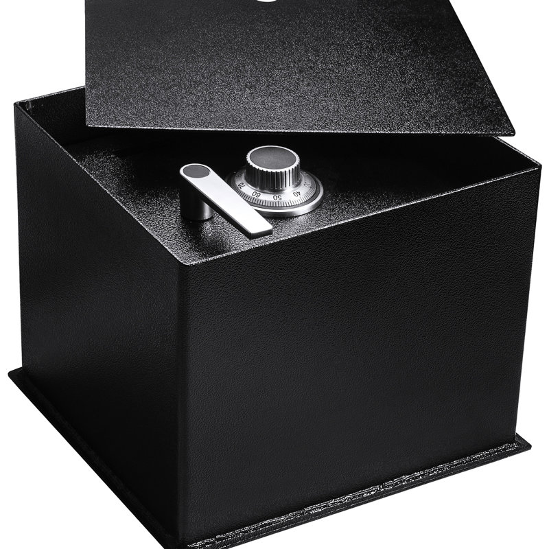 Coffre-fort de plancher en acier 0,89 pi³ - sécurité invisible, 14,34 po de profondeur,