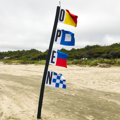 Nautical Open 23" x 72" 4-Section Banner