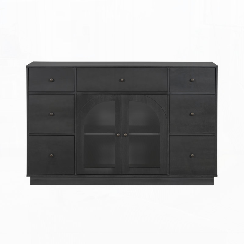 Armoire avec rangement pour le salon et la salle à manger, Black