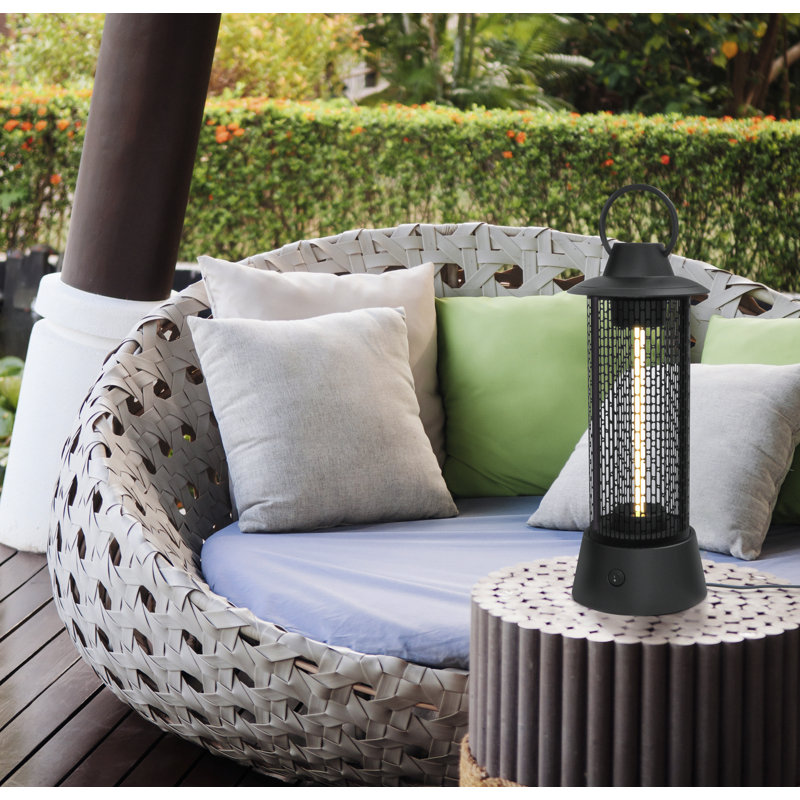 Portable Black Infrared Electric Outdoor Heater with Safety Features