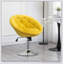 Fauteuil d'appoint pivotant en velours capitonné-108814539