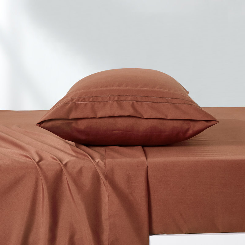 Ensemble de draps en microfibre Jcrown, Ensemble de draps très grand californien avec 2 t, Épice