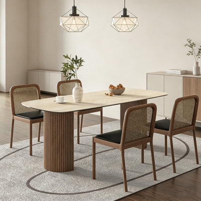 Wabi-Sabi Solid Wood Dining Table