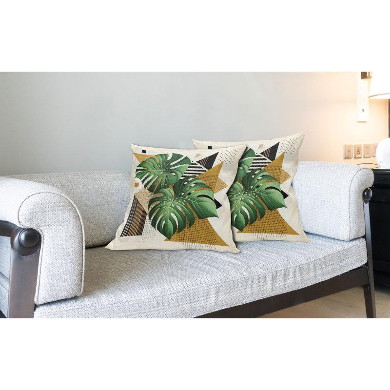 Fabric Reversible Throw Pillow, 18"H x 18"W, Square