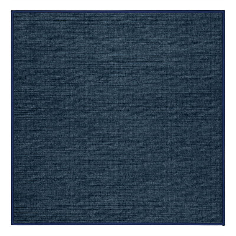 Machine Washable Solid Gray Area Rug, Square 4'