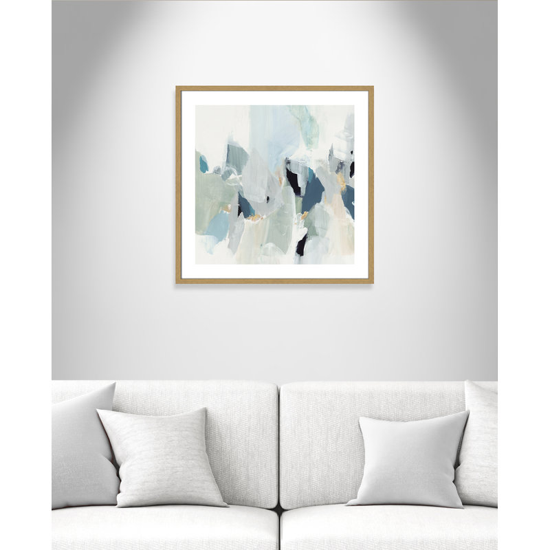 «Little Talks III» par Isabelle Z - reproduction d'art, H 28,75 po x l 28,75 po, Papier dans un cadre photo, Bois beige