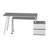 Rotating Multi-Positional Modern Desk, Grey