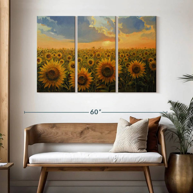 Alvord Sunflower Field, 32" H x 50" W