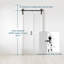 Porte de grange coulissante pliante 84 "en bois manufacturé 84 po avec quincaillerie d'installation-96605974