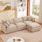 L-Shape Chenille Sectional Couches with Movable Ottoman-965963746