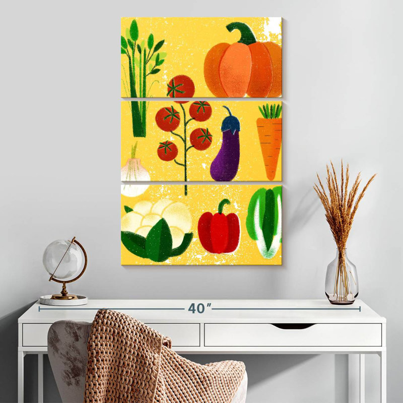 Yarlin Vegetable Variety, 32" H x 20" W