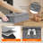 Fabric Sliverware Storage Box With Lid, Grey