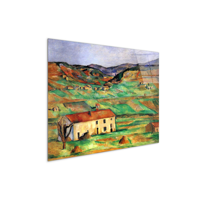 Around Gardanne by Cezanne Paul 57cm H X 76cm W CrystalArt Material Acrylic Glass Effect, Frameless Panel Lightweight Ready to Hang