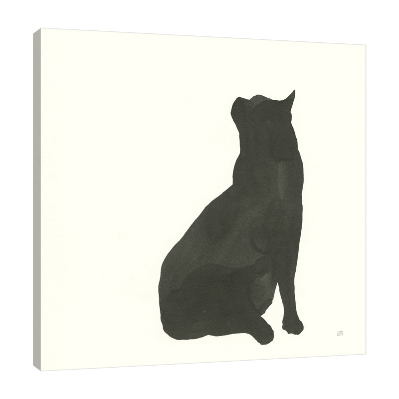 «Black Cat II», toile tendue par Chris Paschke, H 36 po x l 36 po x P 1,5 po