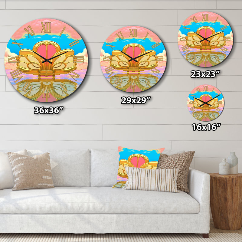 Horloge murale en métal Jakaylen, Moyenne