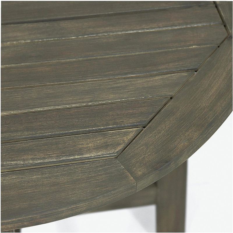 Table bistro pliante d'extérieur en bois d'acacia, Gris