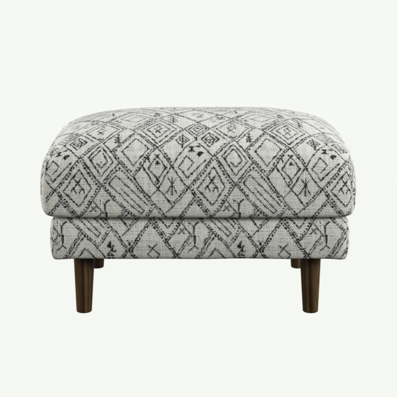 Jurie Black Abstract Ottoman