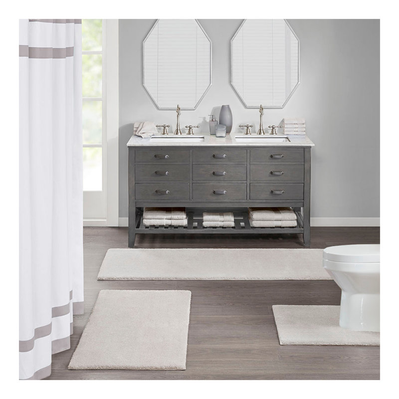 Bath Rug, Set of 4 - 72" L x 24" W