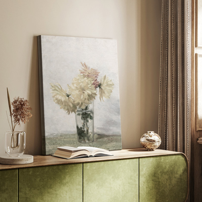 Imprimé floral rétro CII - galerie Cavas, H 18 po x l 12 po