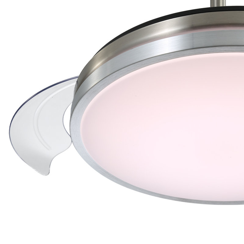 Caidynce Ceiling Fan with LED Lights, Brushed Nickel