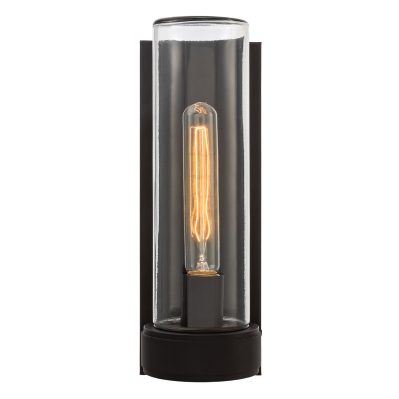 Ahaziah 14"H Cylinder Outdoor Armed Sconce