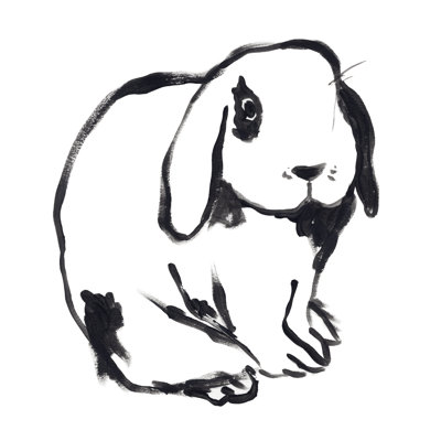 Winter Rabbit III 1 Piece Wrapped Canvas Painting
