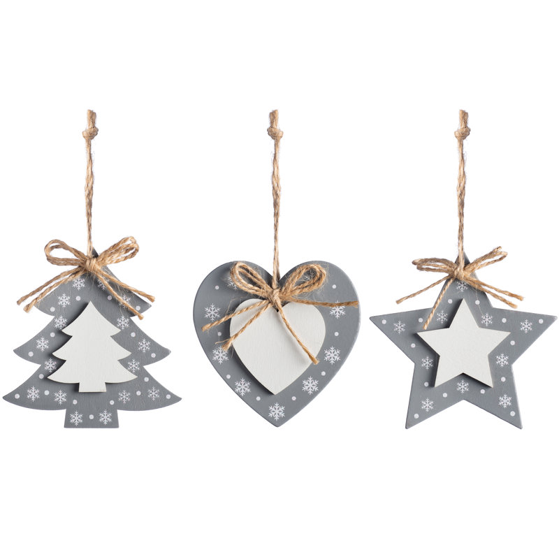Wood Astrology & Stars Holiday Shaped Ornament