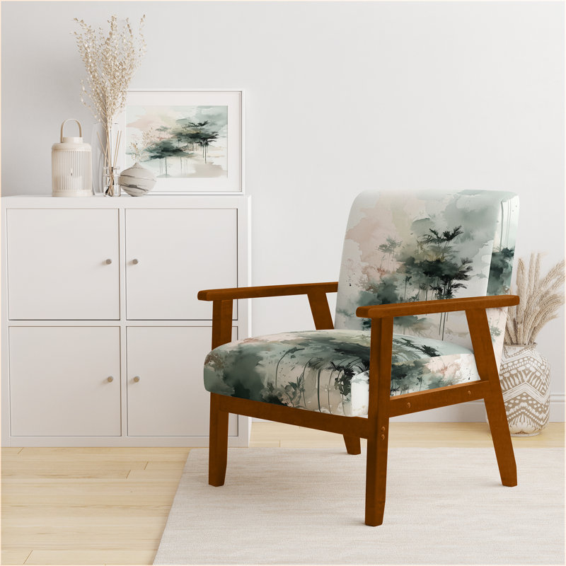 Chaise rembourrée Forest, Brown Square Arms