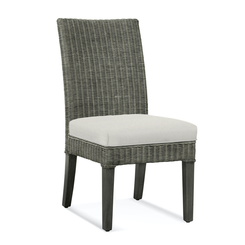 Farmhouse Upholstered Dining Chair, Greystone, Cobalt Blue Stripe; 0204-64