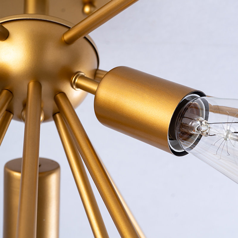 Cendi Semi Flush Mount, Brass