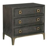 Triple Drawer Nightstand, Edgewater Finish