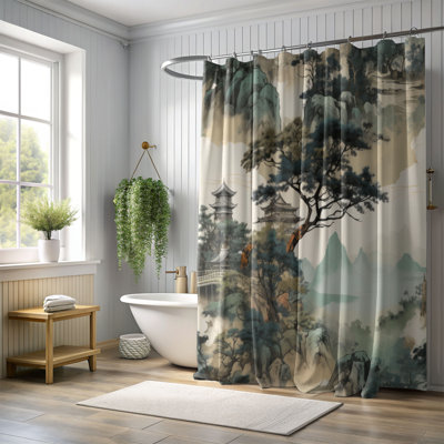 Asian Glade - Rideau de douche Premium