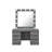 Lorena Grey Vanity and Stool Set