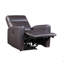 Fauteuil inclinable électrique brun avec accoudoirs carrés